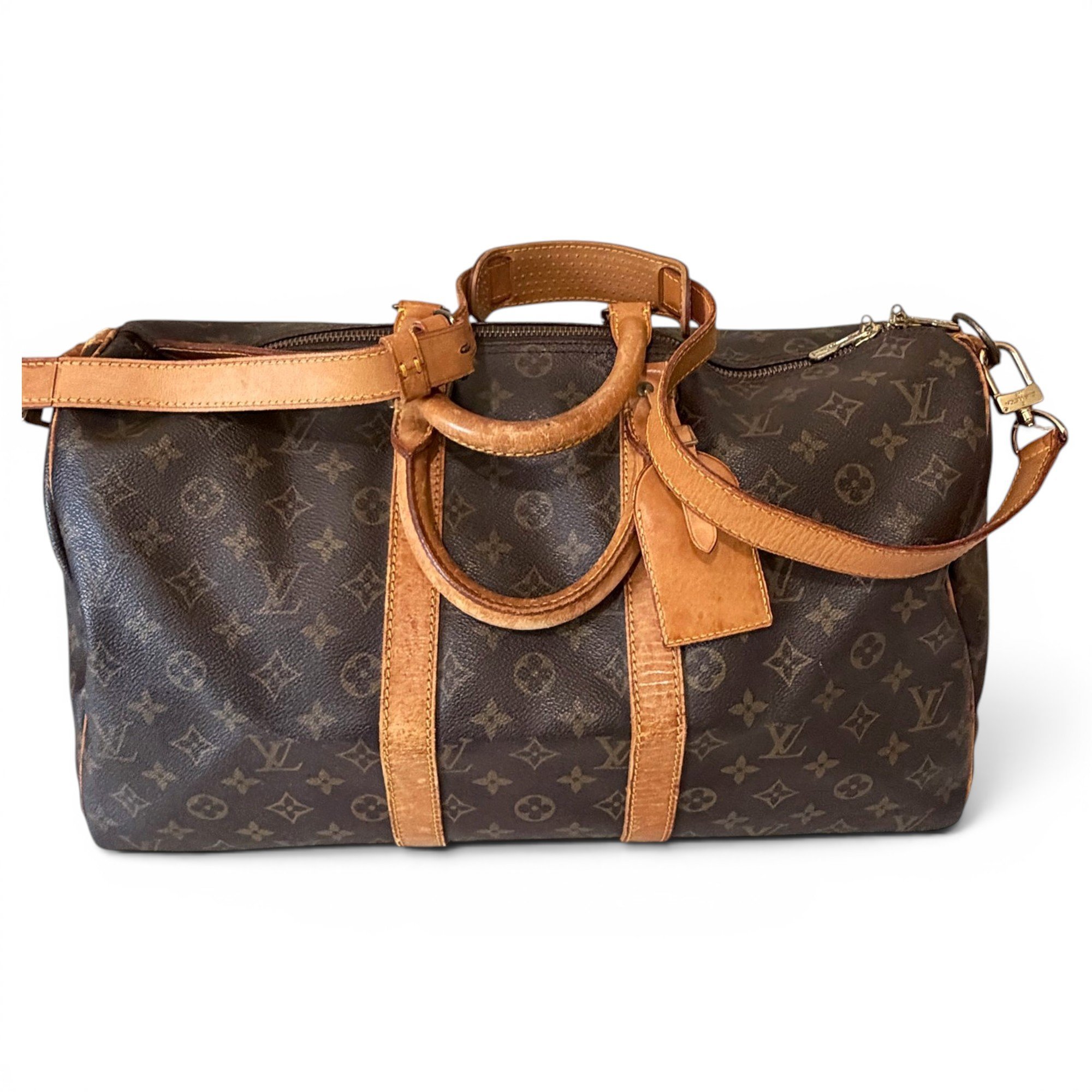 Keepall leather travel bag