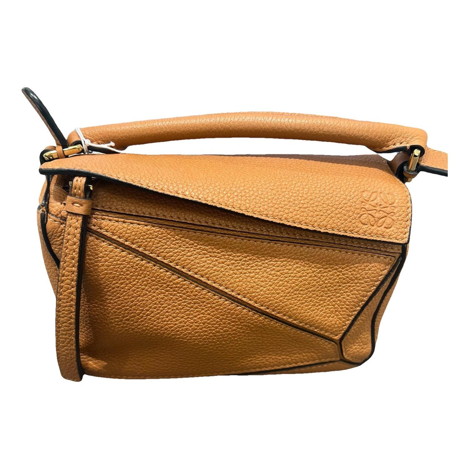 Puzzle leather handbag