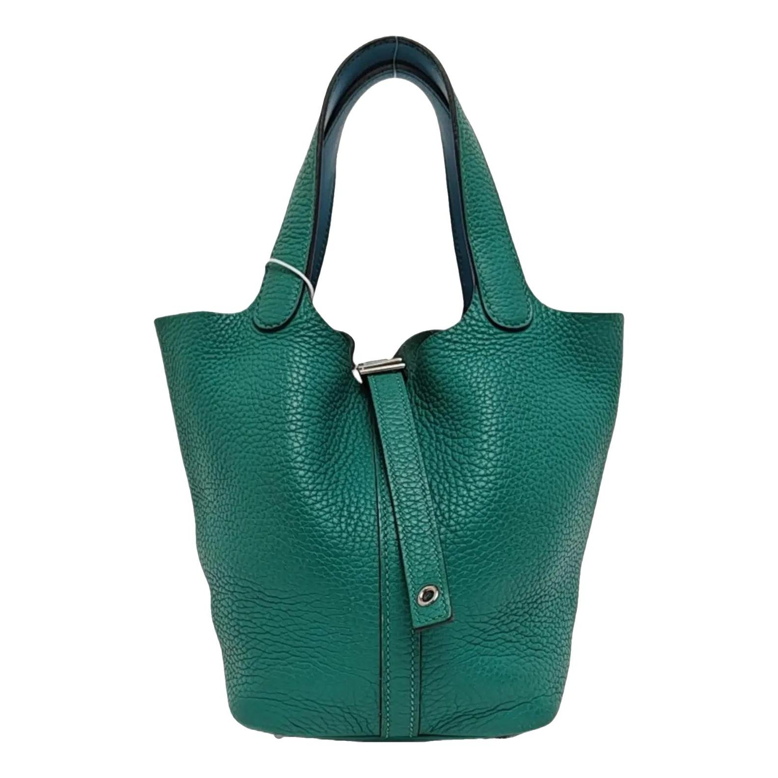 Picotin leather tote