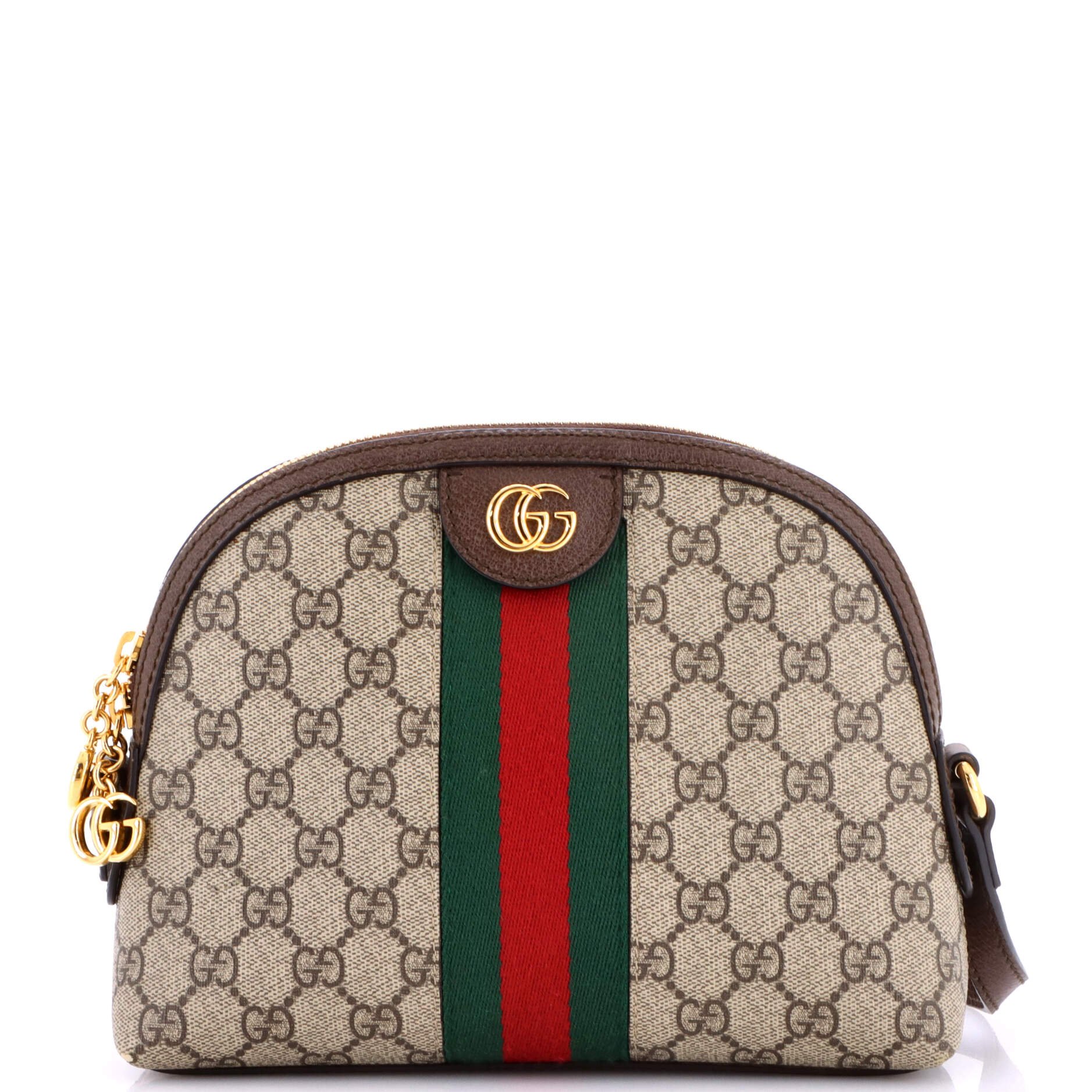 Ophidia Dome Shoulder Bag GG Coated Canvas Small
