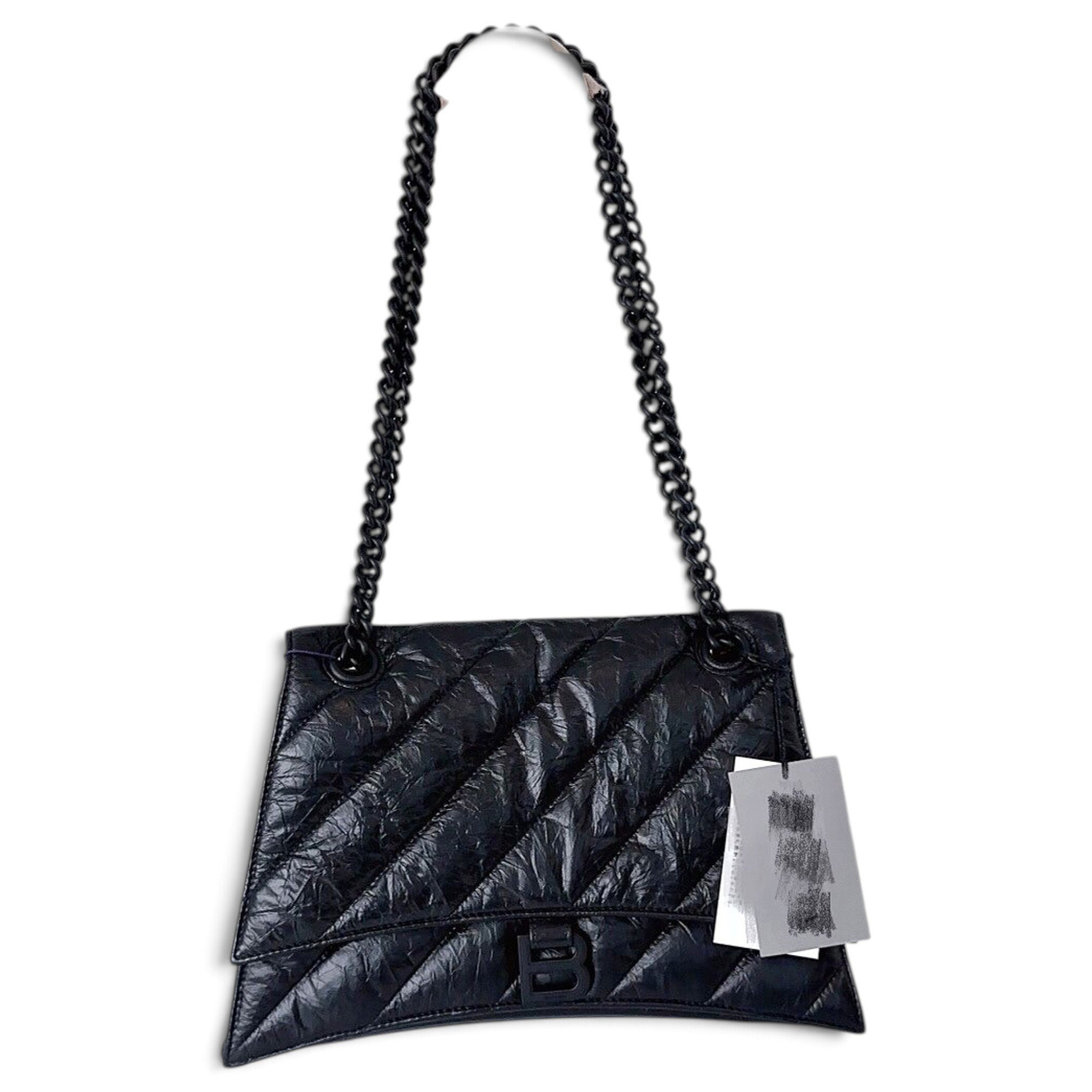 Crush leather handbag