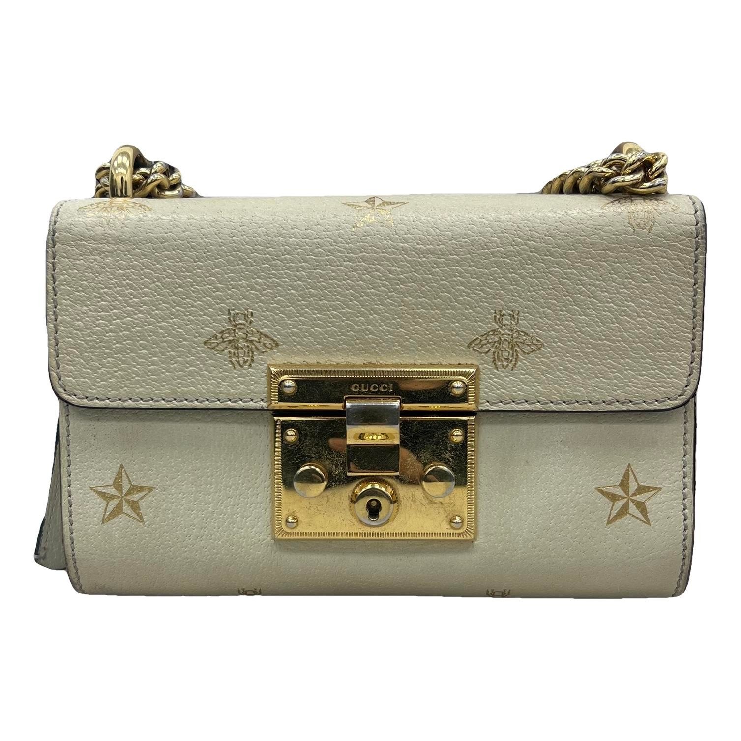 Padlock leather handbag