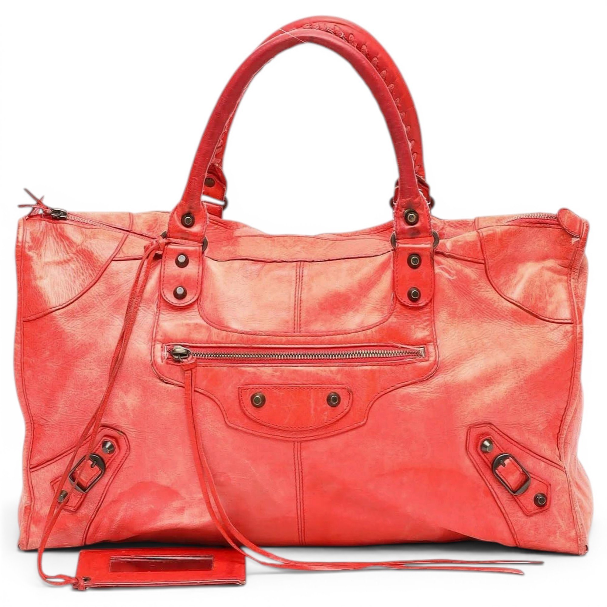 City leather handbag