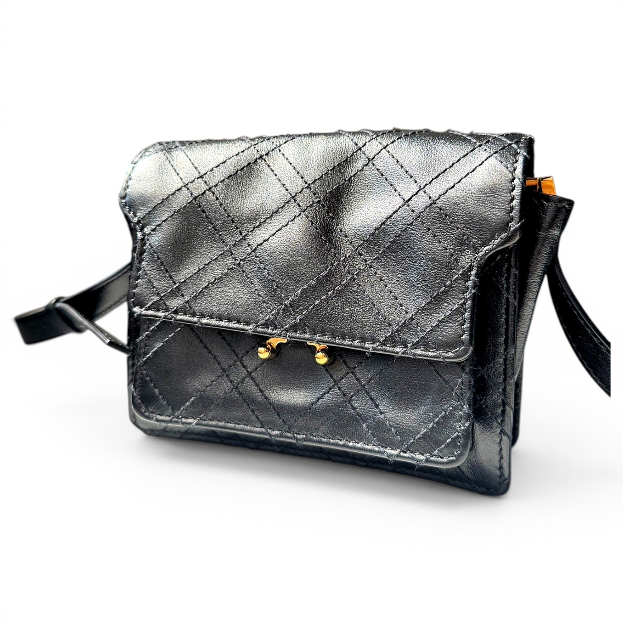 Marni Trunk leather crossbody bag
