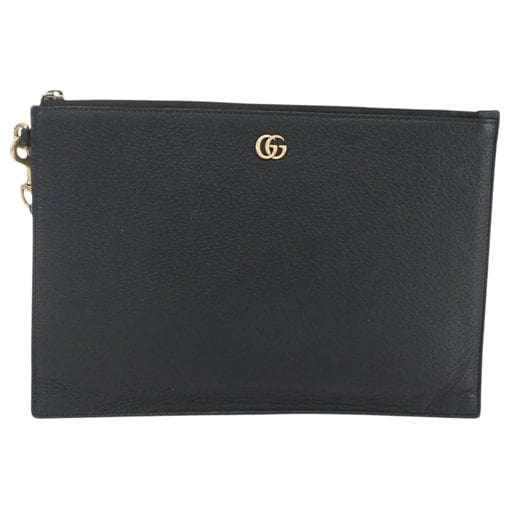 Leather clutch bag