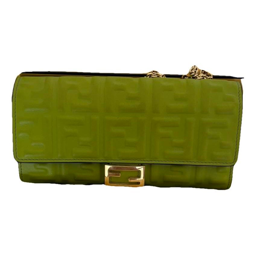 Leather clutch bag