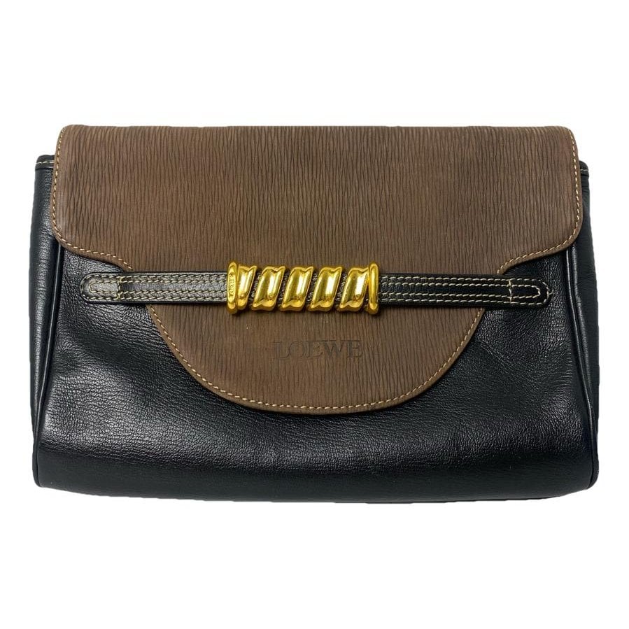 Leather clutch bag