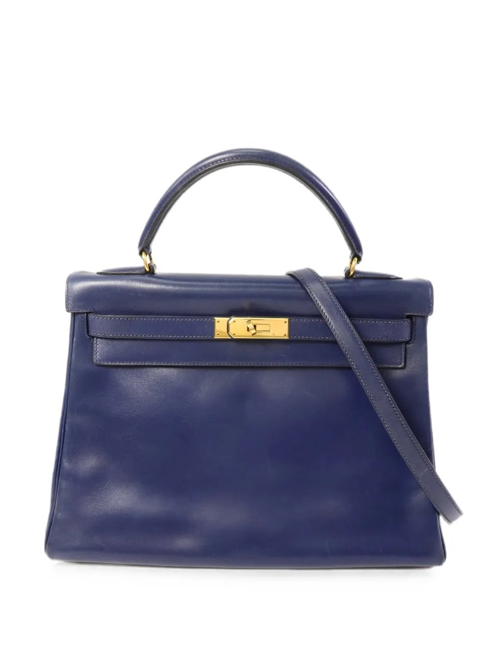 Hermes 32 Kelly leather tote bag