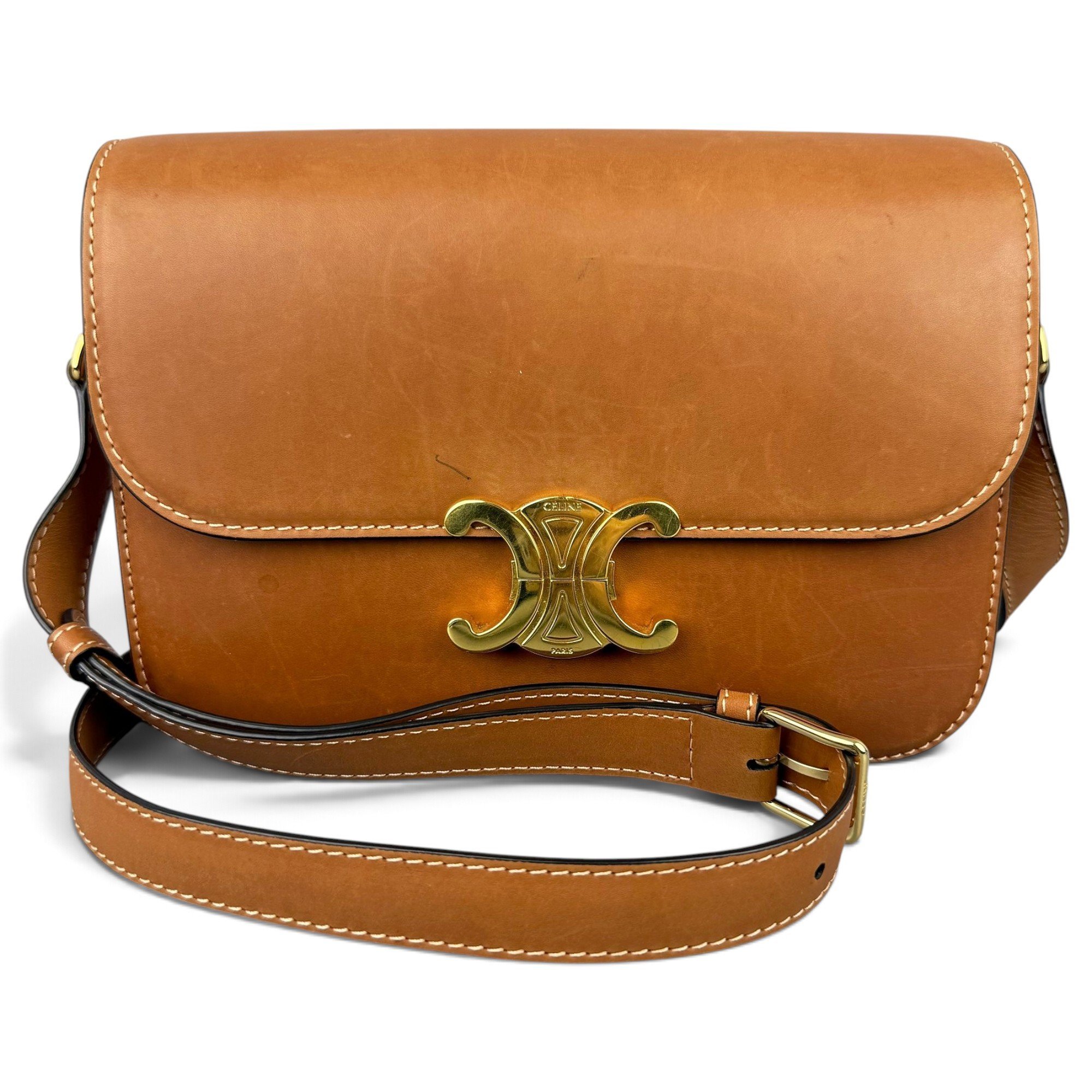 Celine Triomphe leather handbag