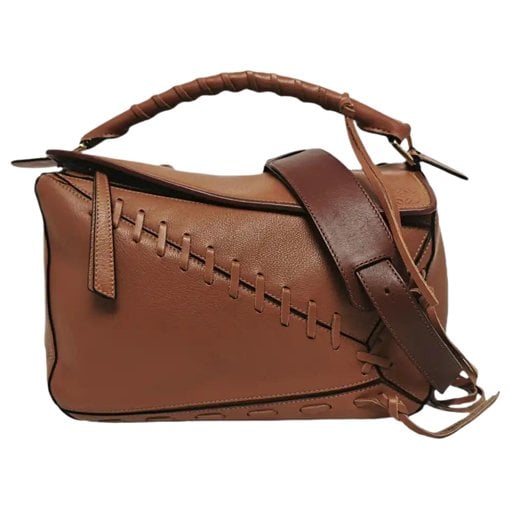 Puzzle leather handbag
