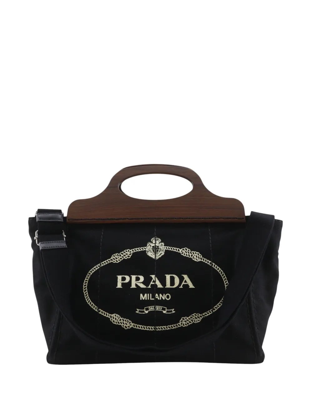 2013-2026 Canvas Wood Handle Canapa Logo satchel