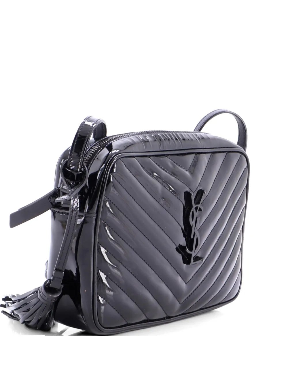 Lou Camera Bag Matelasse Chevron Patent Small crossbody bag
