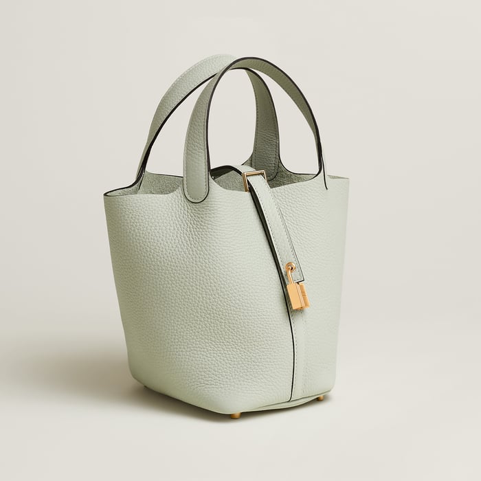Gris Névé Picotin Lock 18 Bag