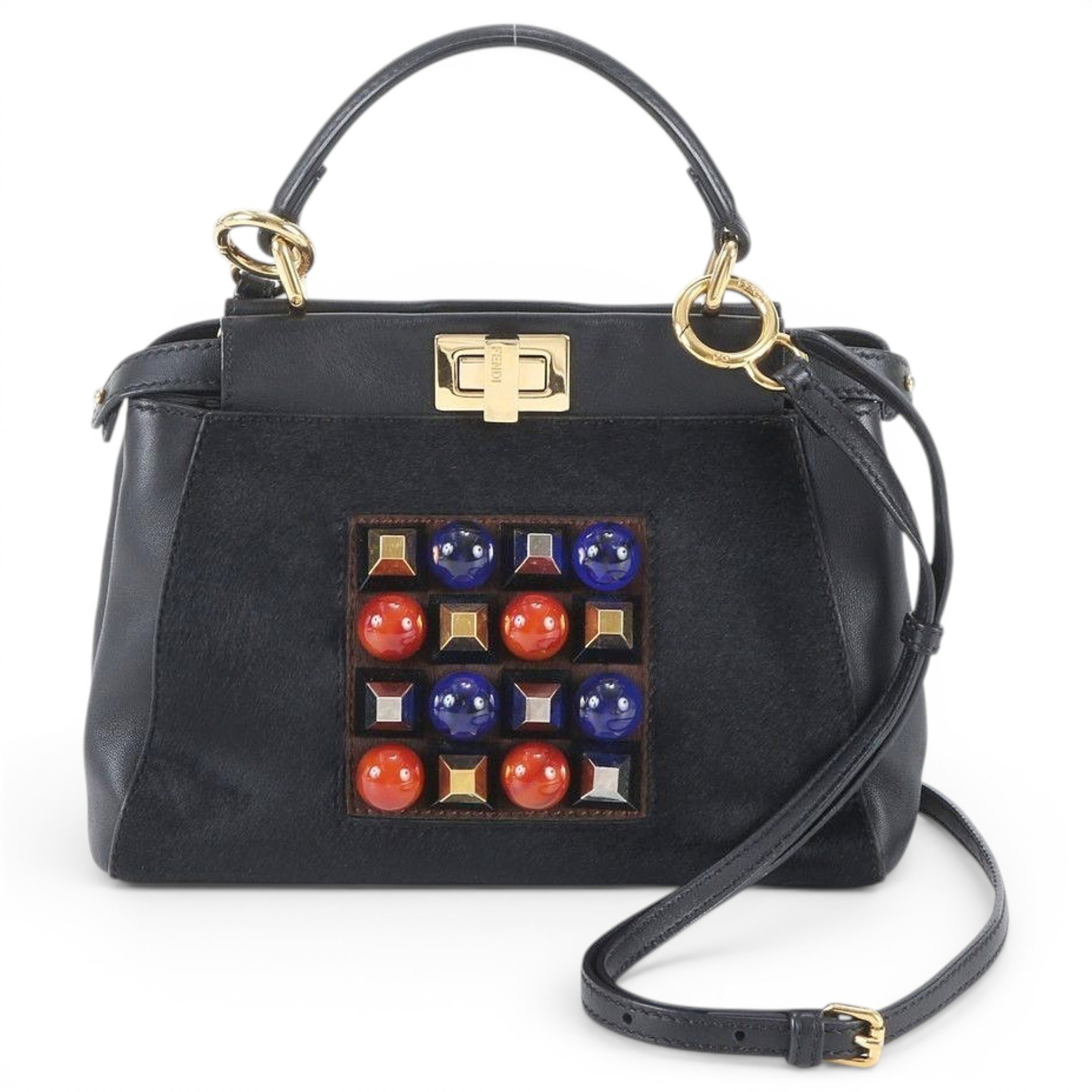Peekaboo leather handbag