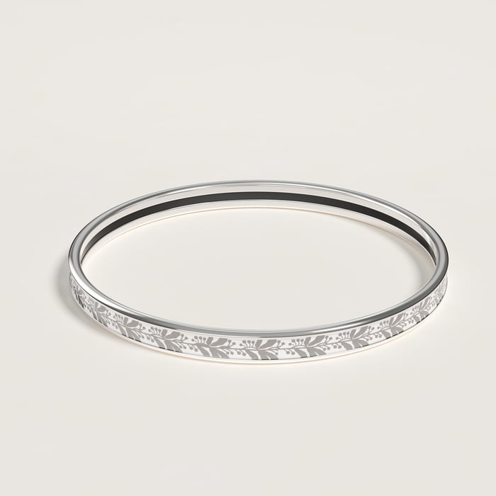 Orfèvre Blanc Platine Blanc Poste Et Cavalerie Bangle