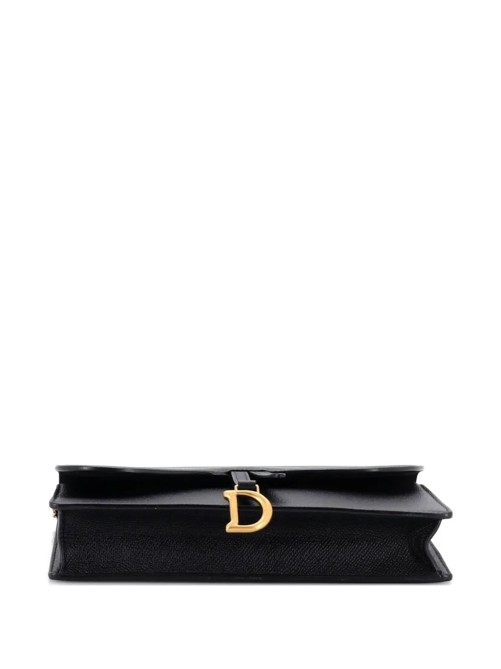 Saddle Chain Leather clutch bag