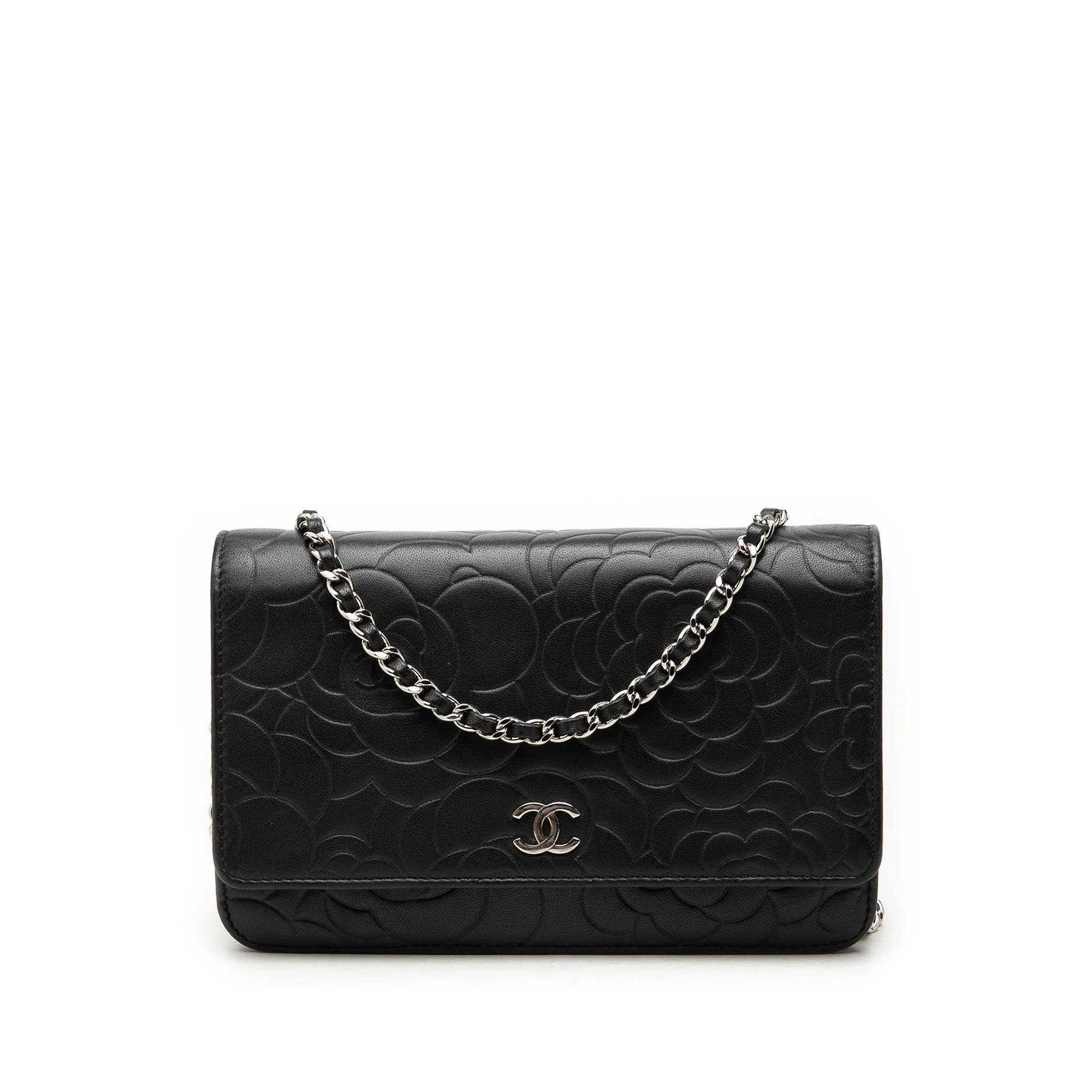 Wallet On Chain leather handbag