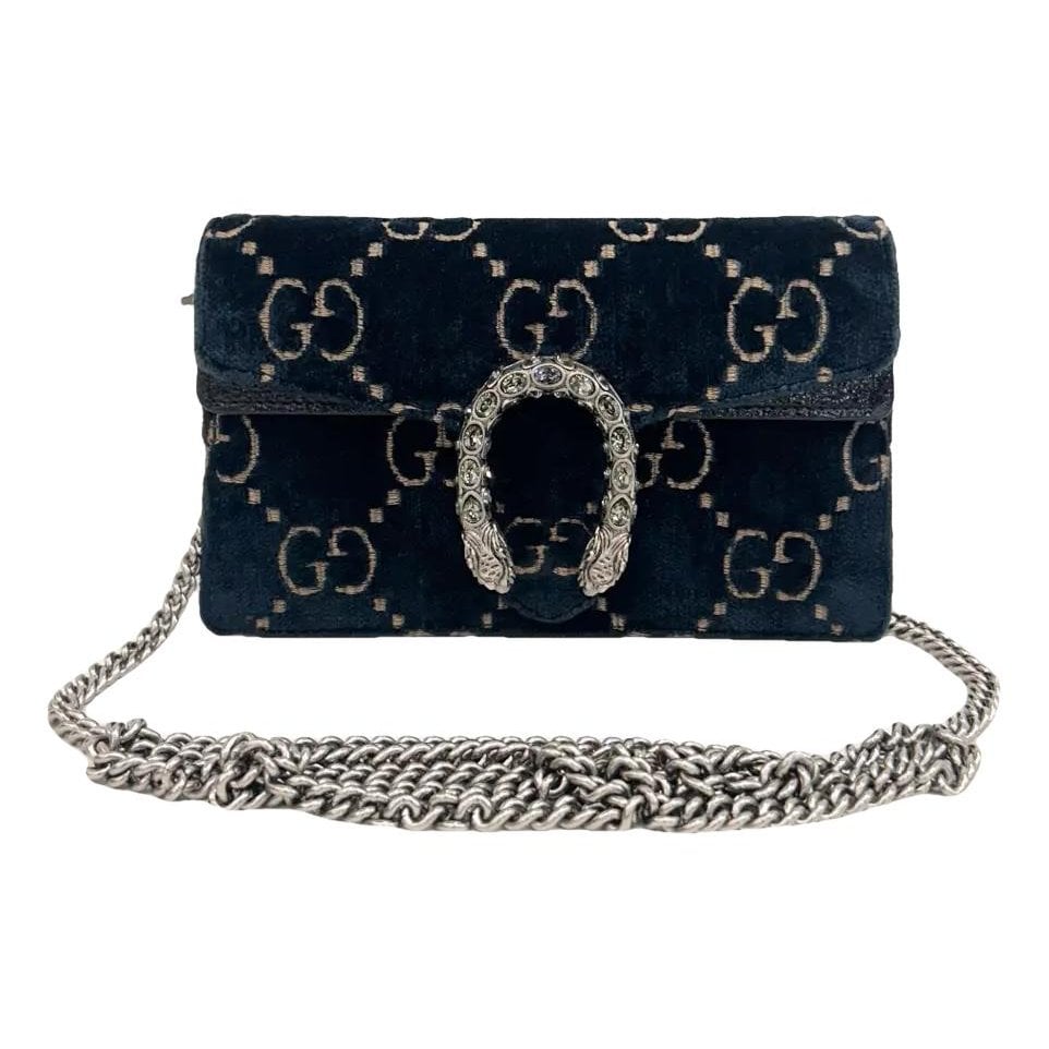 Dionysus Super Mini velvet crossbody bag