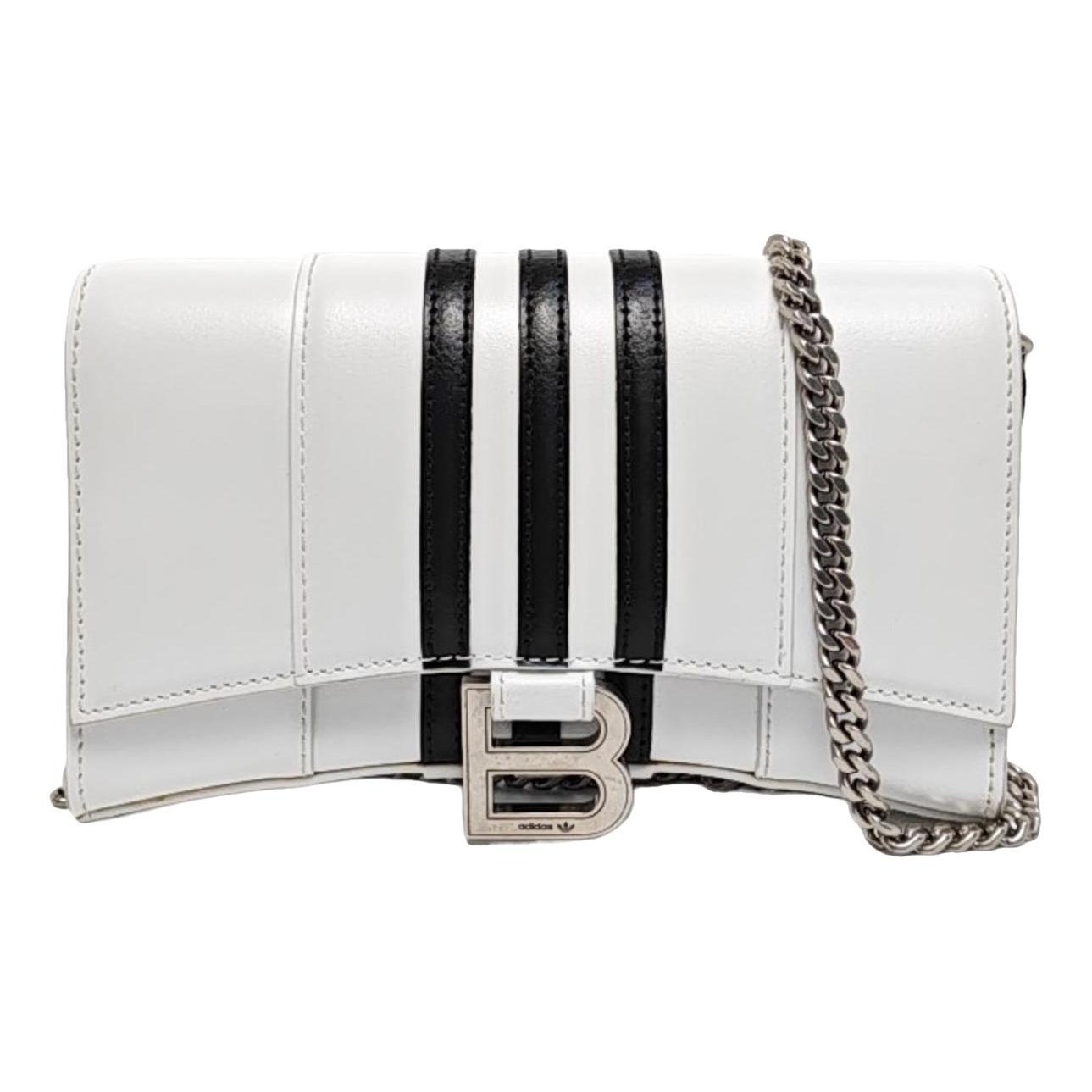 Hourglass leather handbag