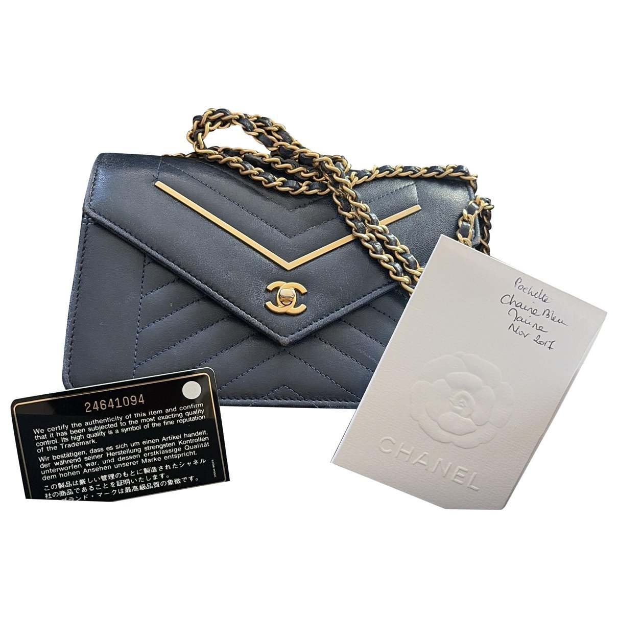 Leather clutch bag