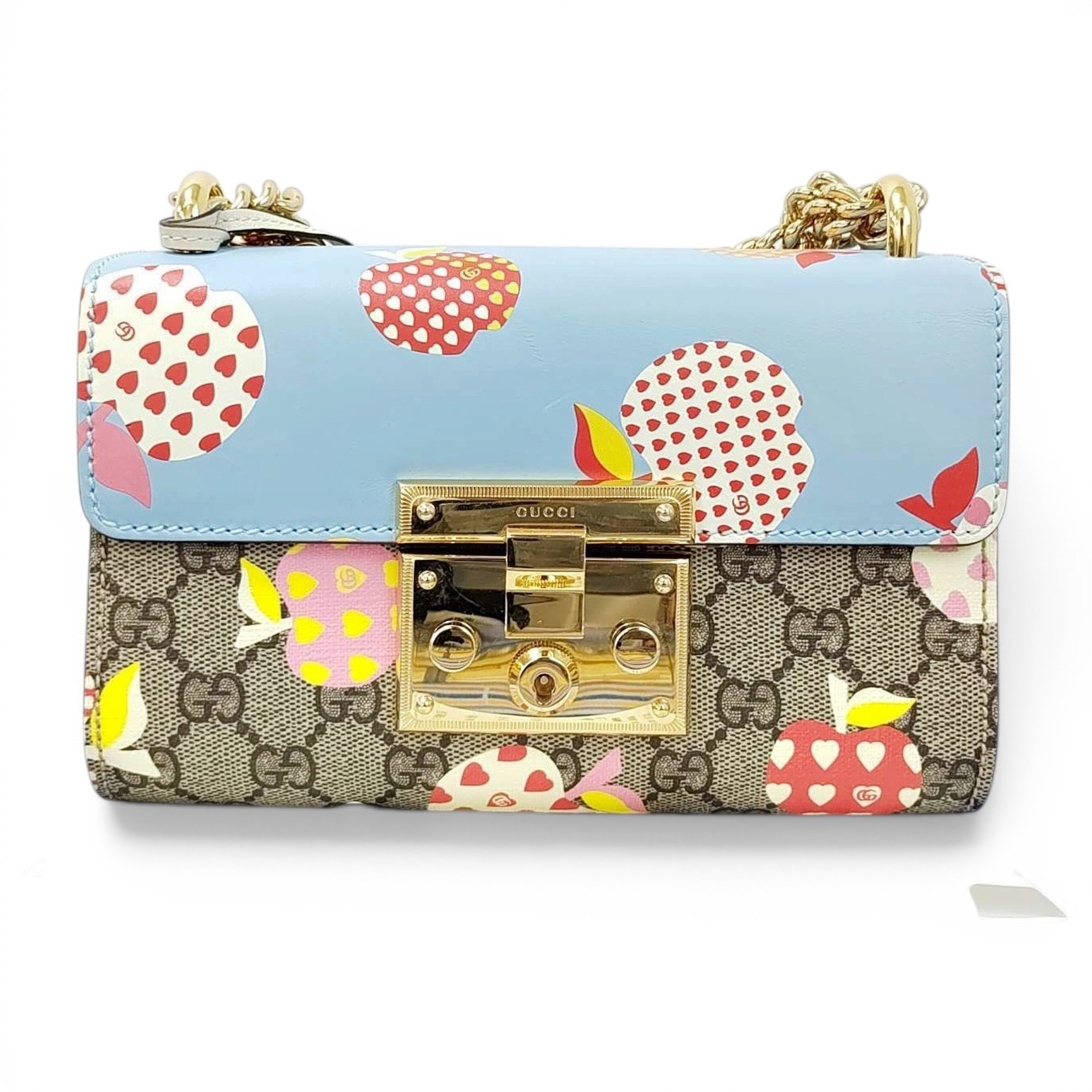 Padlock leather handbag