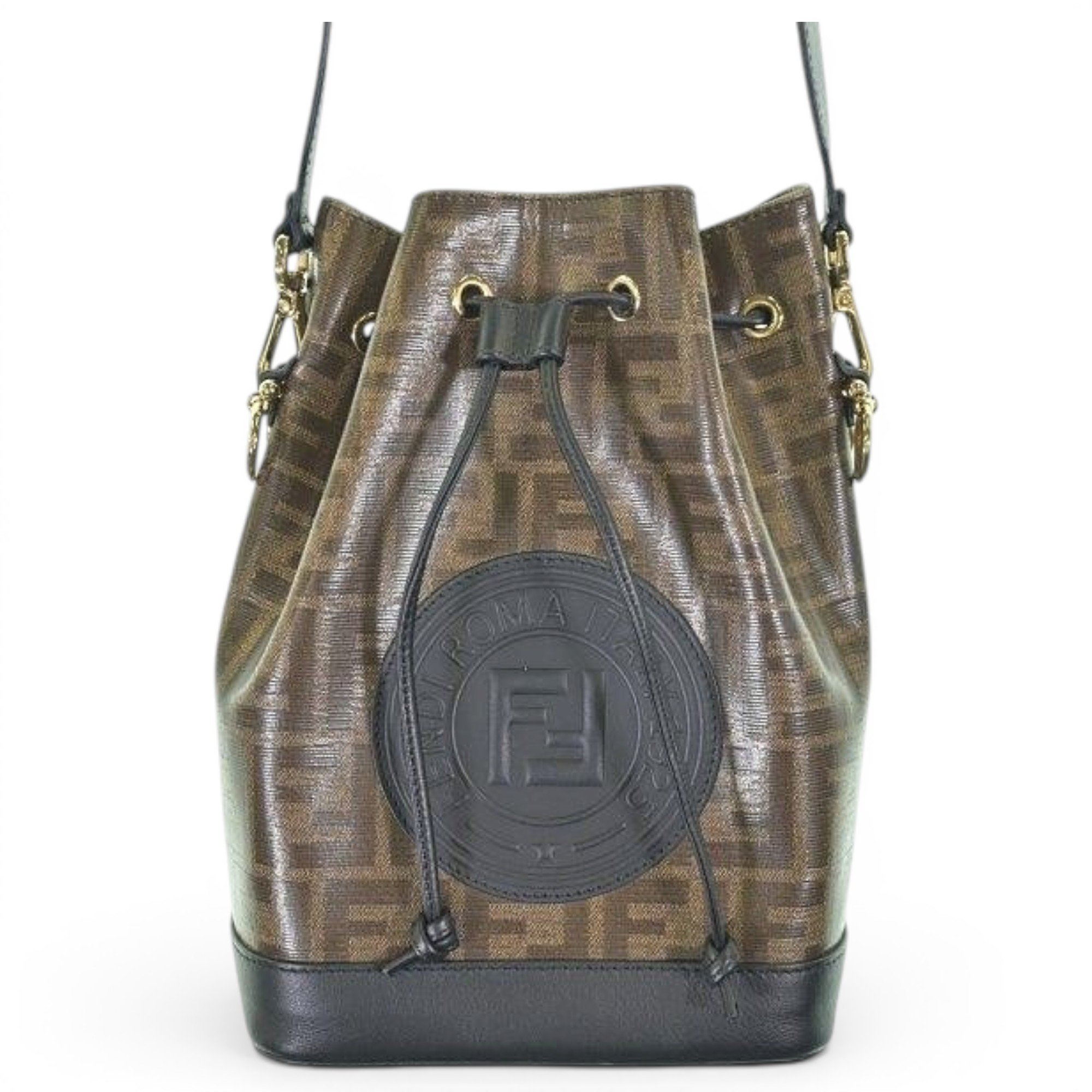 Pocket leather handbag