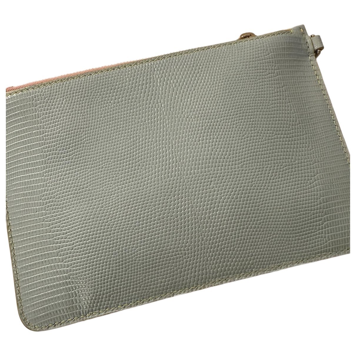 Leather clutch bag