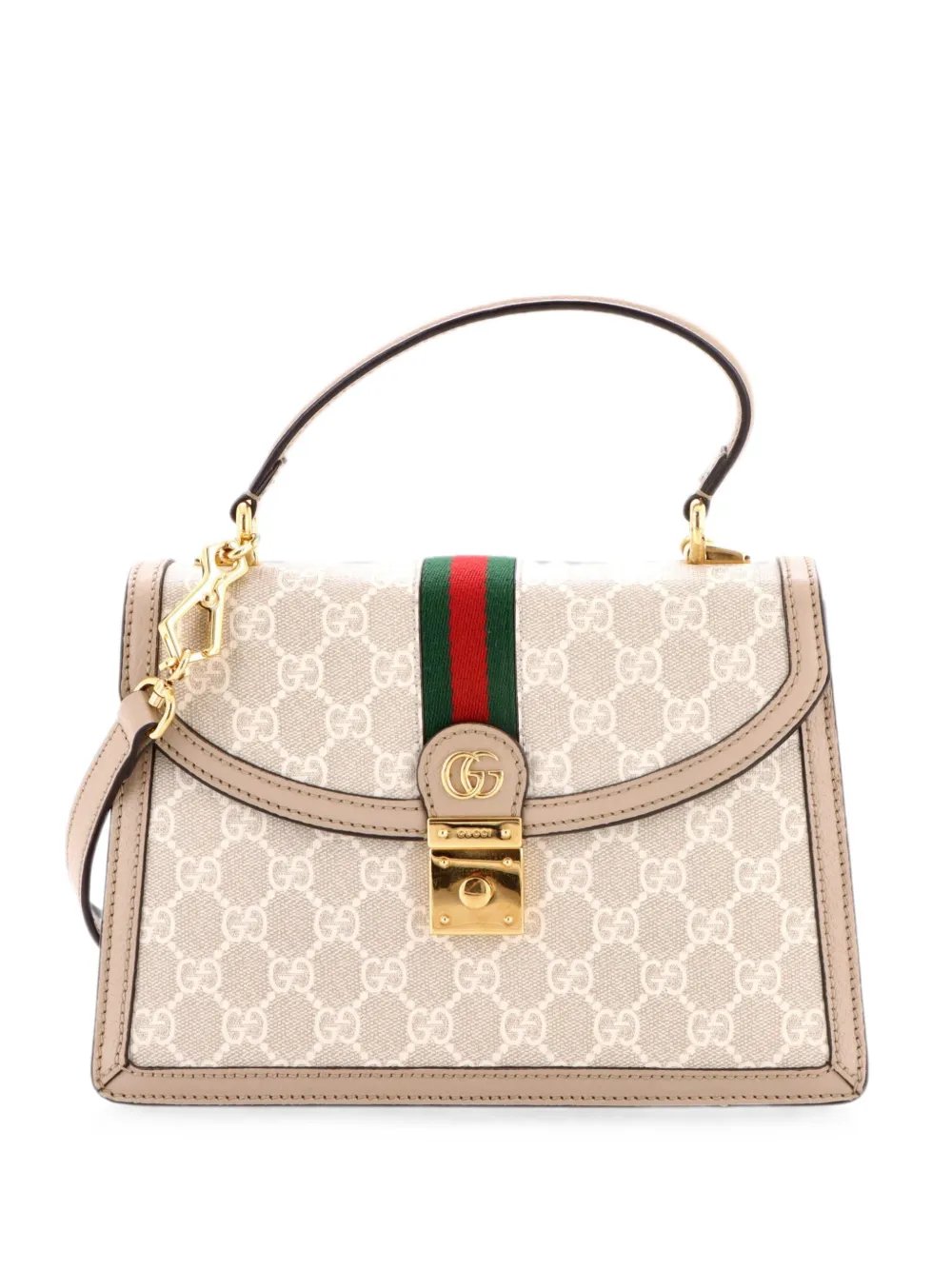 Ophidia Flap Top Handle Bag GG Coated Canvas Small satchel
