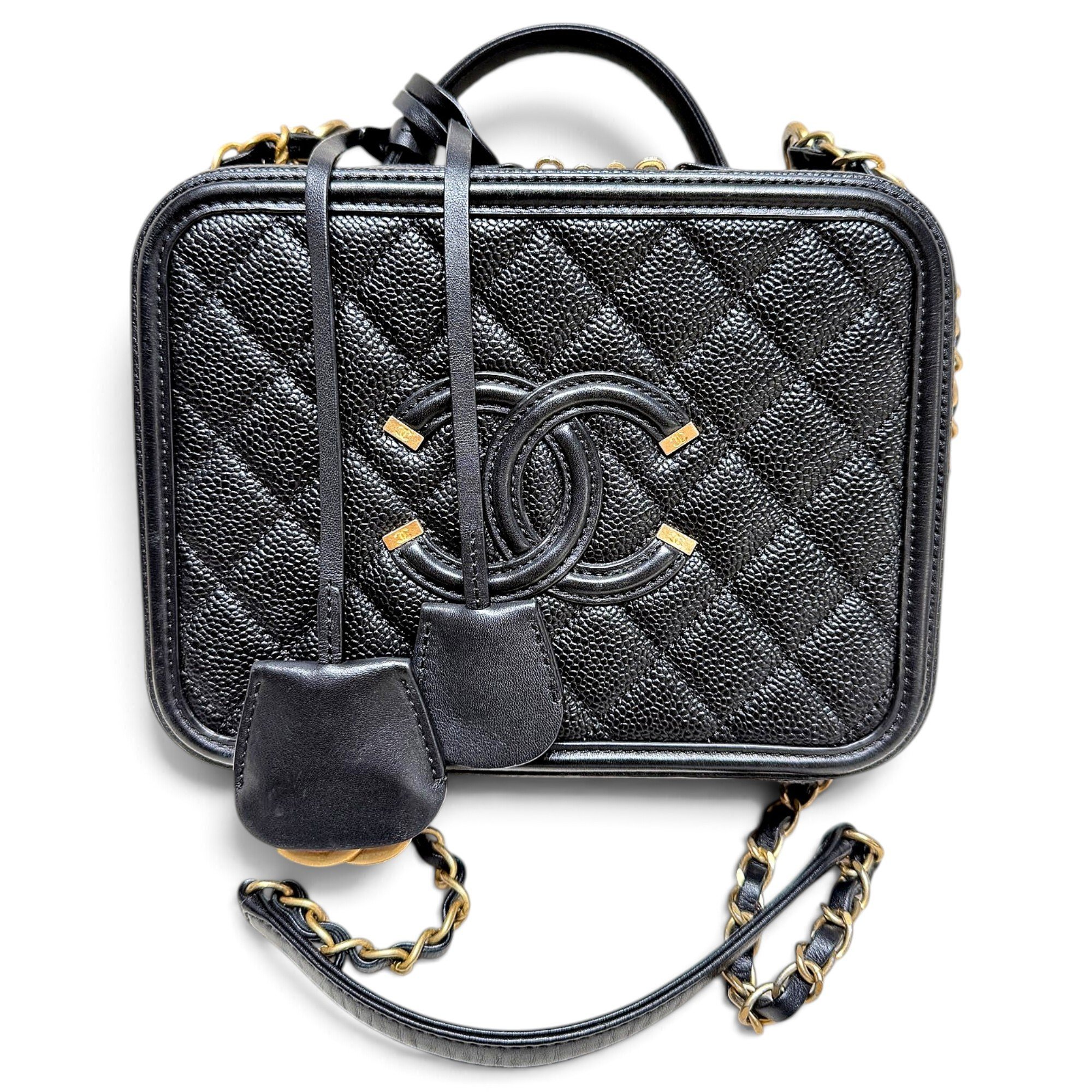 Vanity leather handbag
