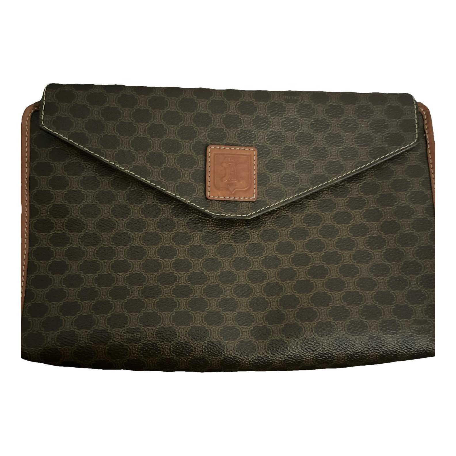 Leather clutch bag