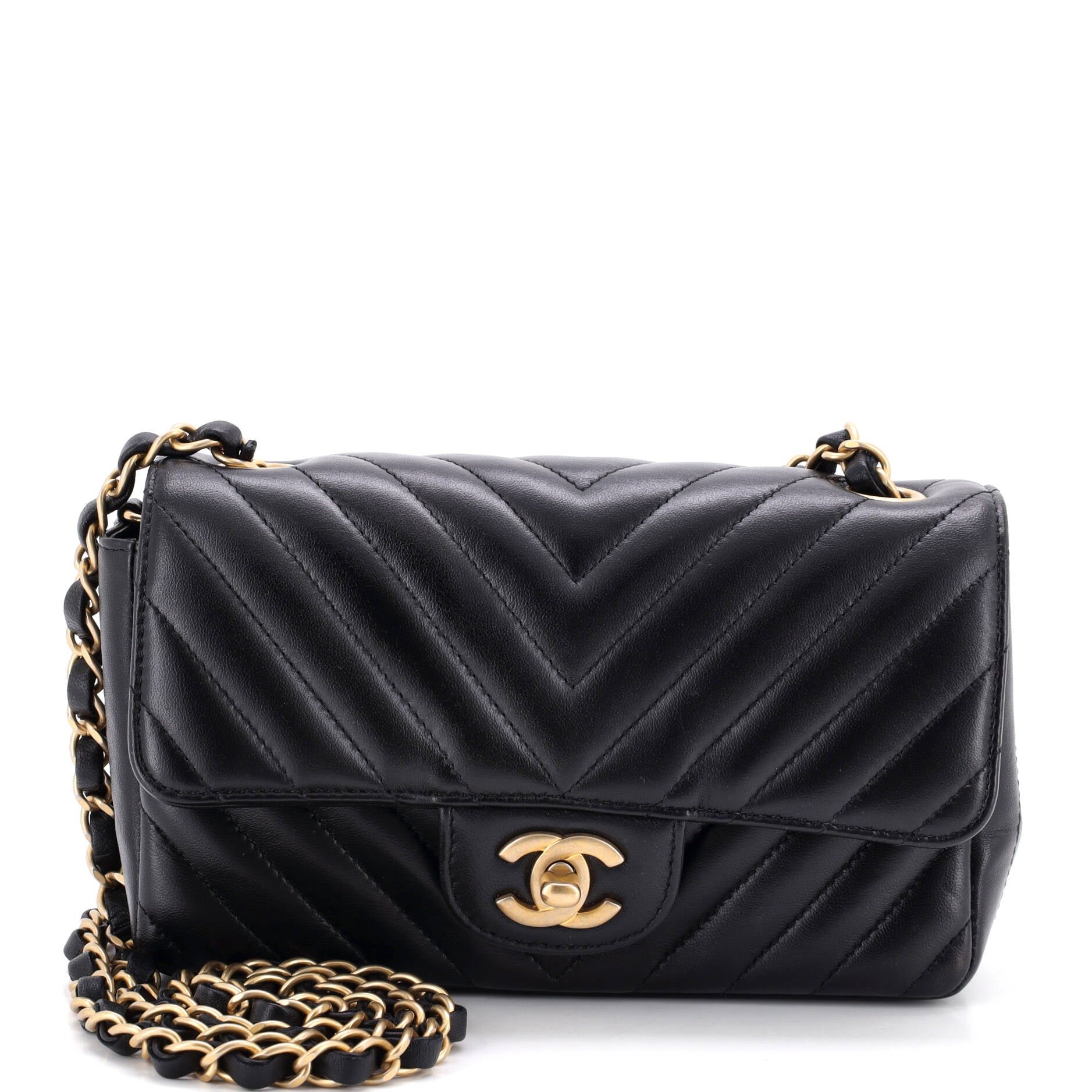 Classic Single Flap Bag Chevron Lambskin Mini