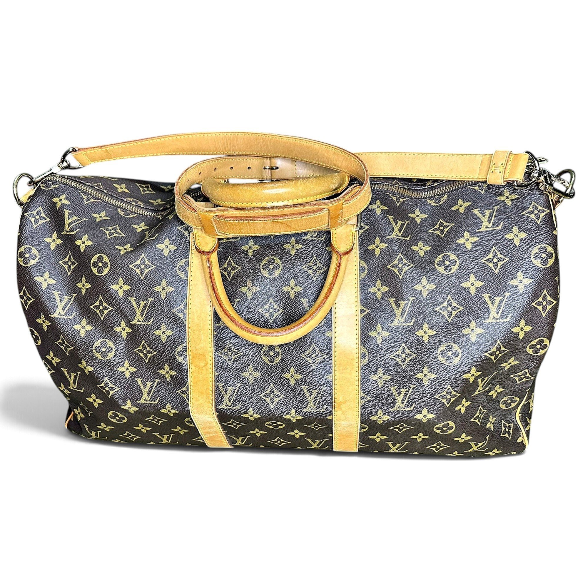 Louis Vuitton Keepall cloth travel bag