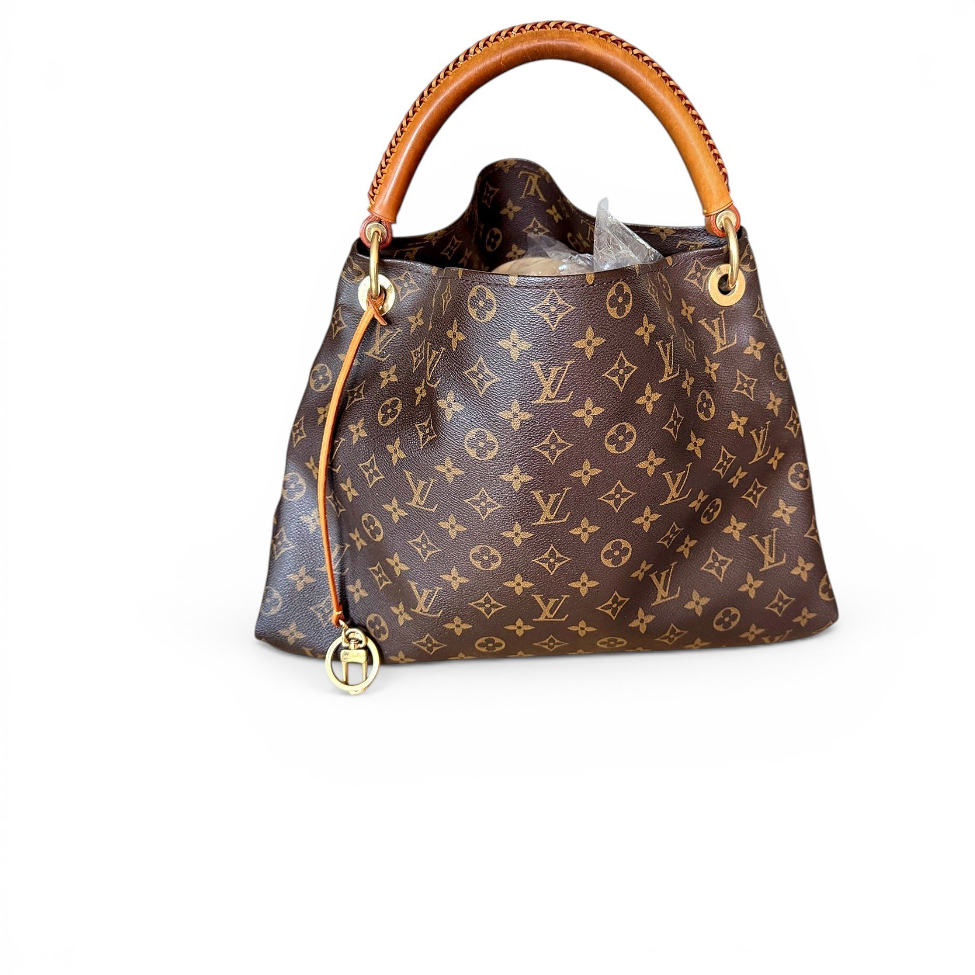 Artsy leather handbag