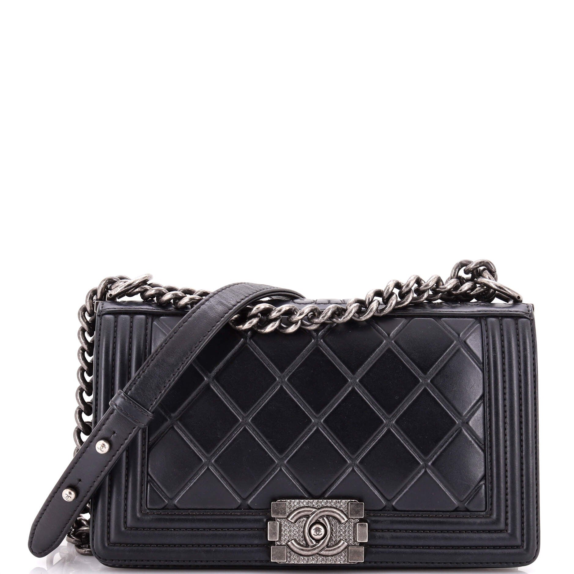 Paris-Salzburg Boy Flap Bag Embossed Calfskin Old Medium