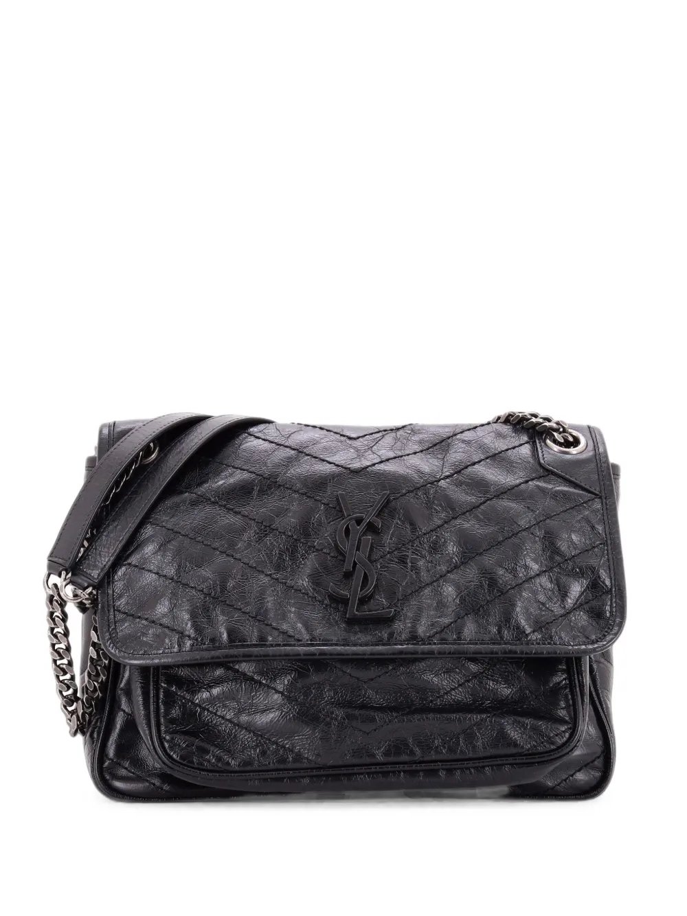 Saint Laurent Niki Chain Flap Bag Matelasse Chevron Leather Medium shoulder bag