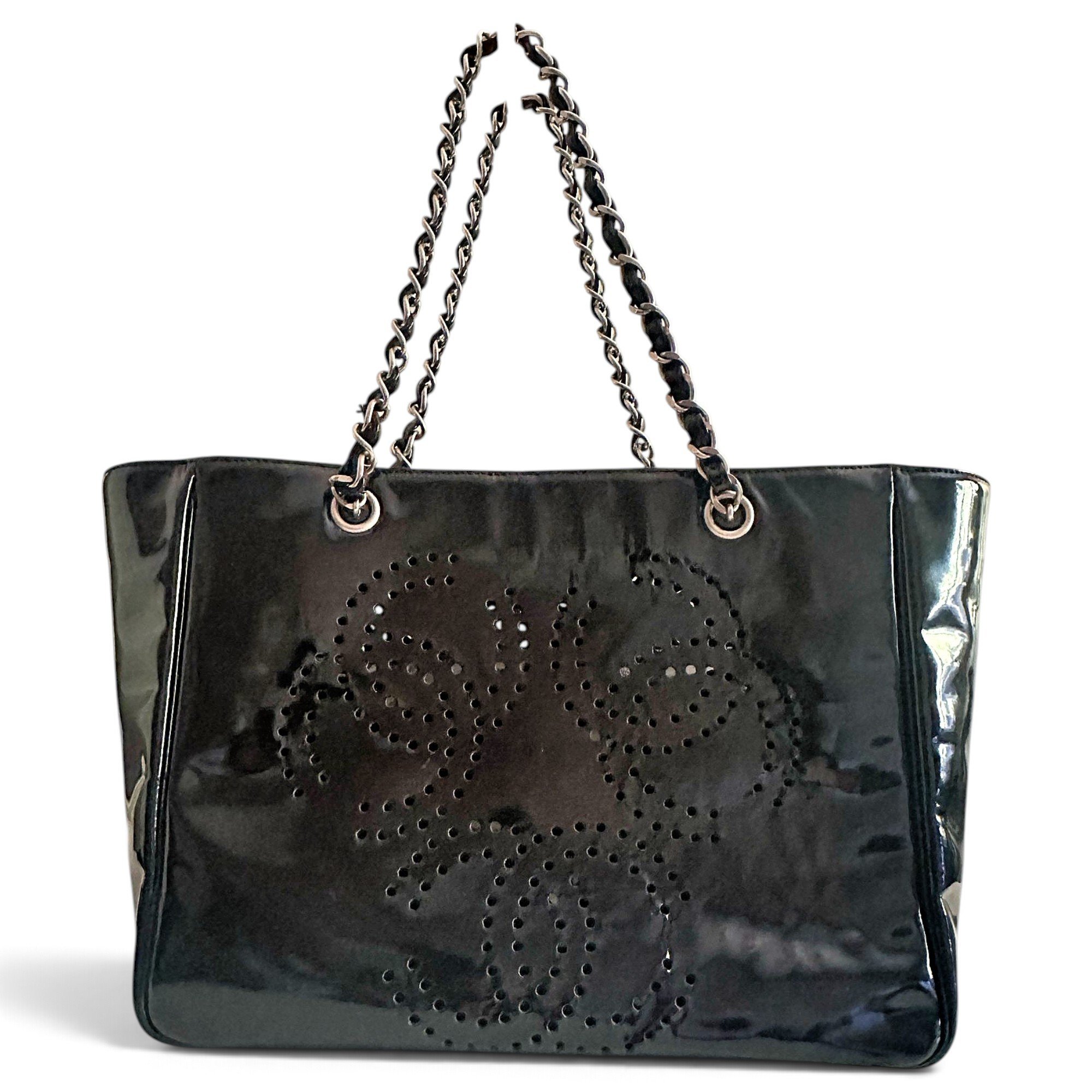 Patent leather tote