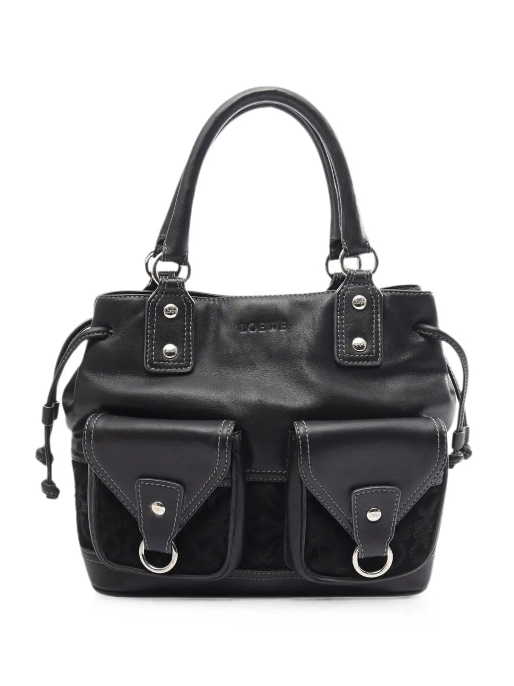 2015-2020 Calfskin and Suede Anagram Pocket tote bag