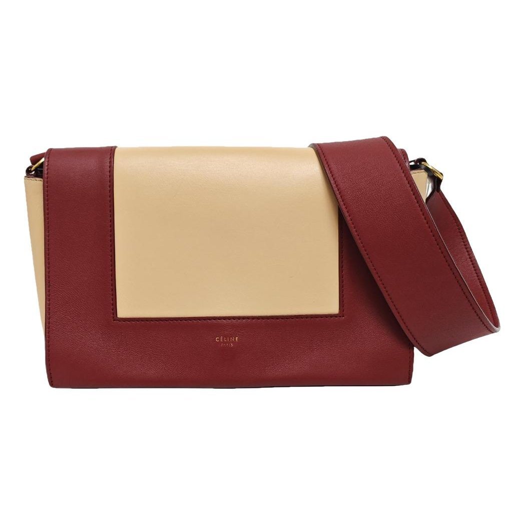 Frame leather handbag