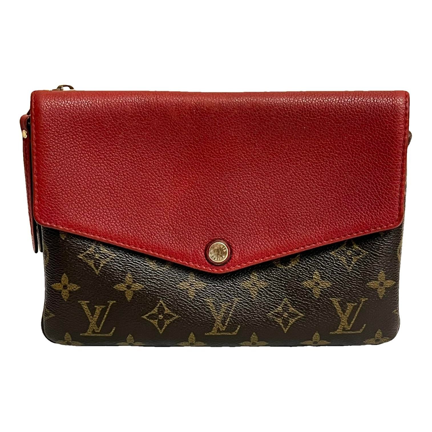 Twice leather crossbody bag