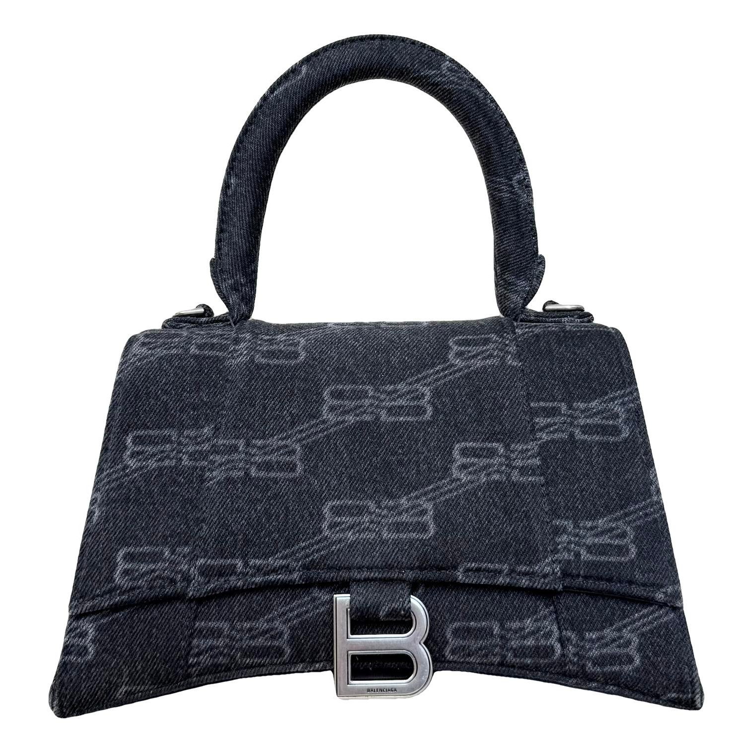 Hourglass cloth crossbody bag