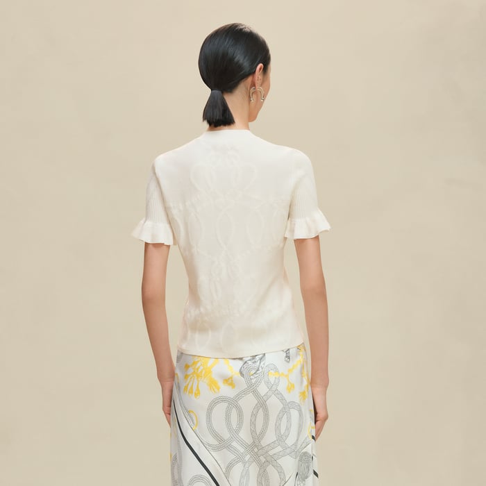 Blanc Naturel "Palefroi Remix" Short-sleeve Sweater