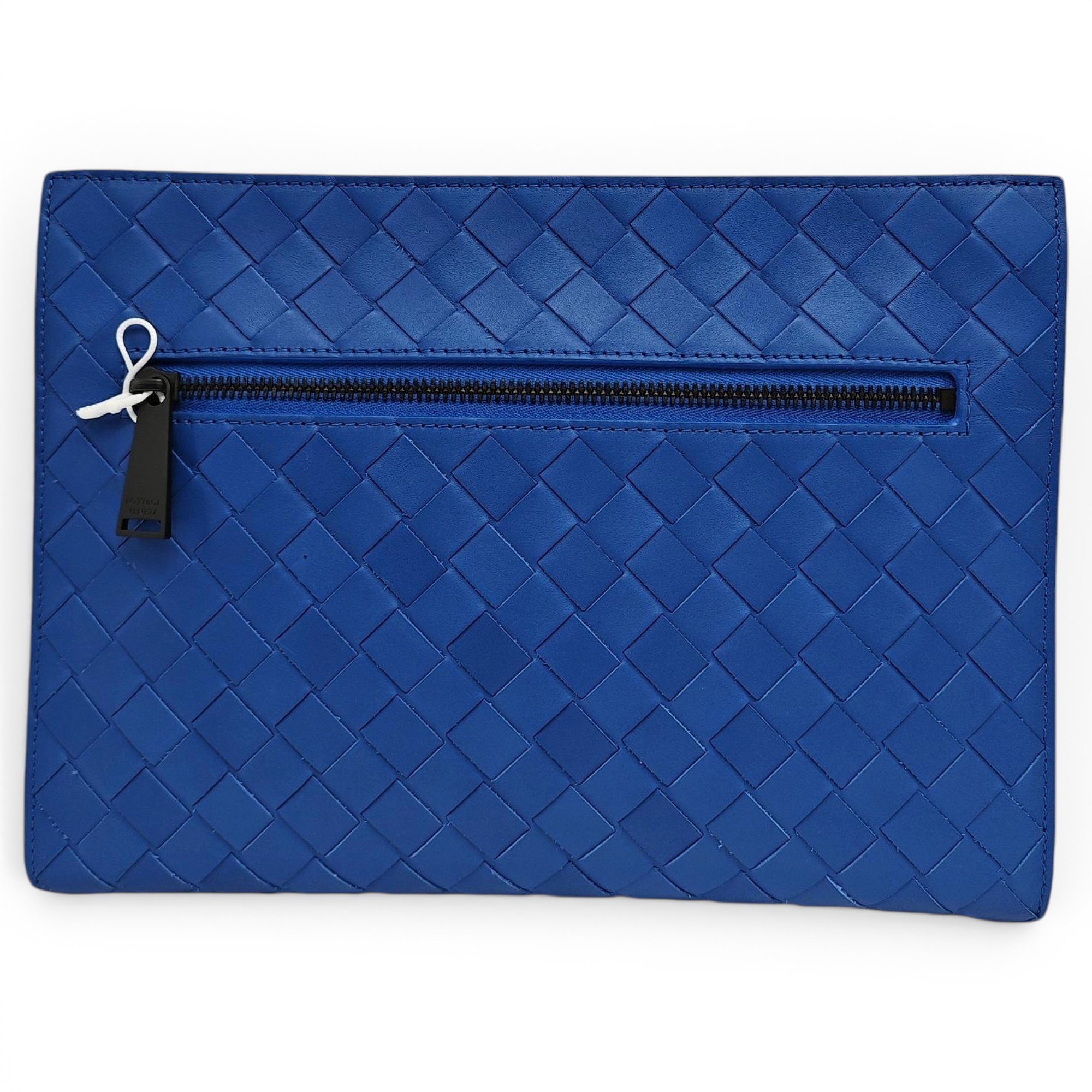 Snap leather clutch bag