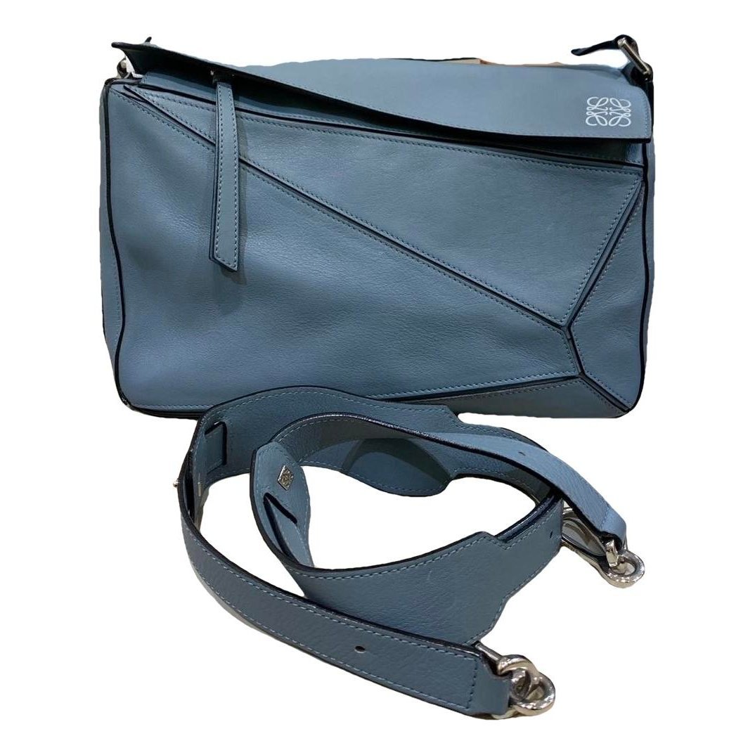 Puzzle leather handbag
