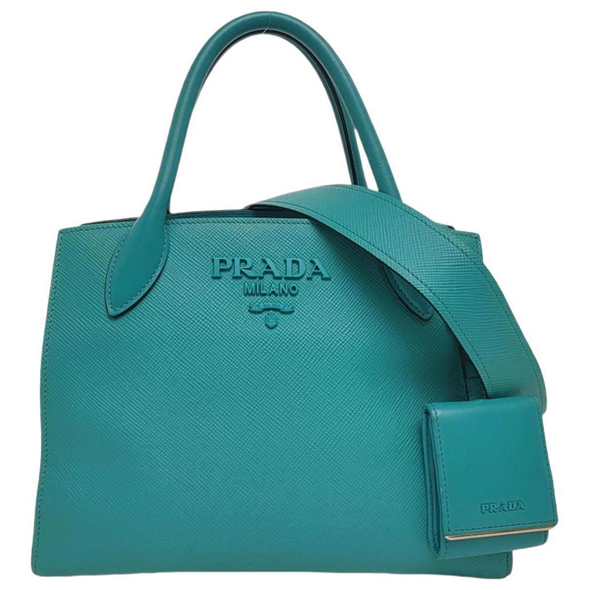 Monochrome leather handbag