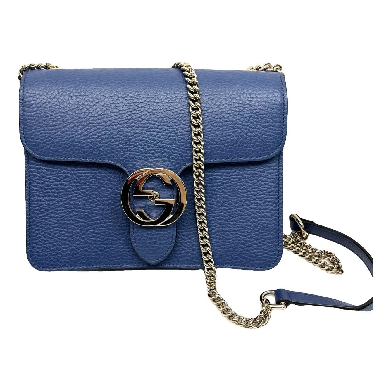 Interlocking leather handbag