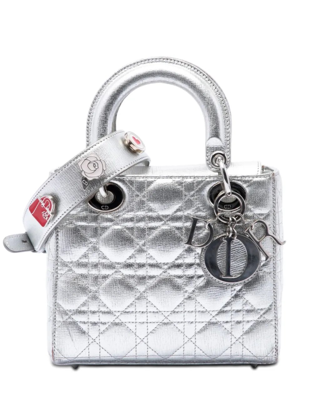 2018 Small Metallic Grained Calfskin Cannage My ABCDior Lady Dior satchel