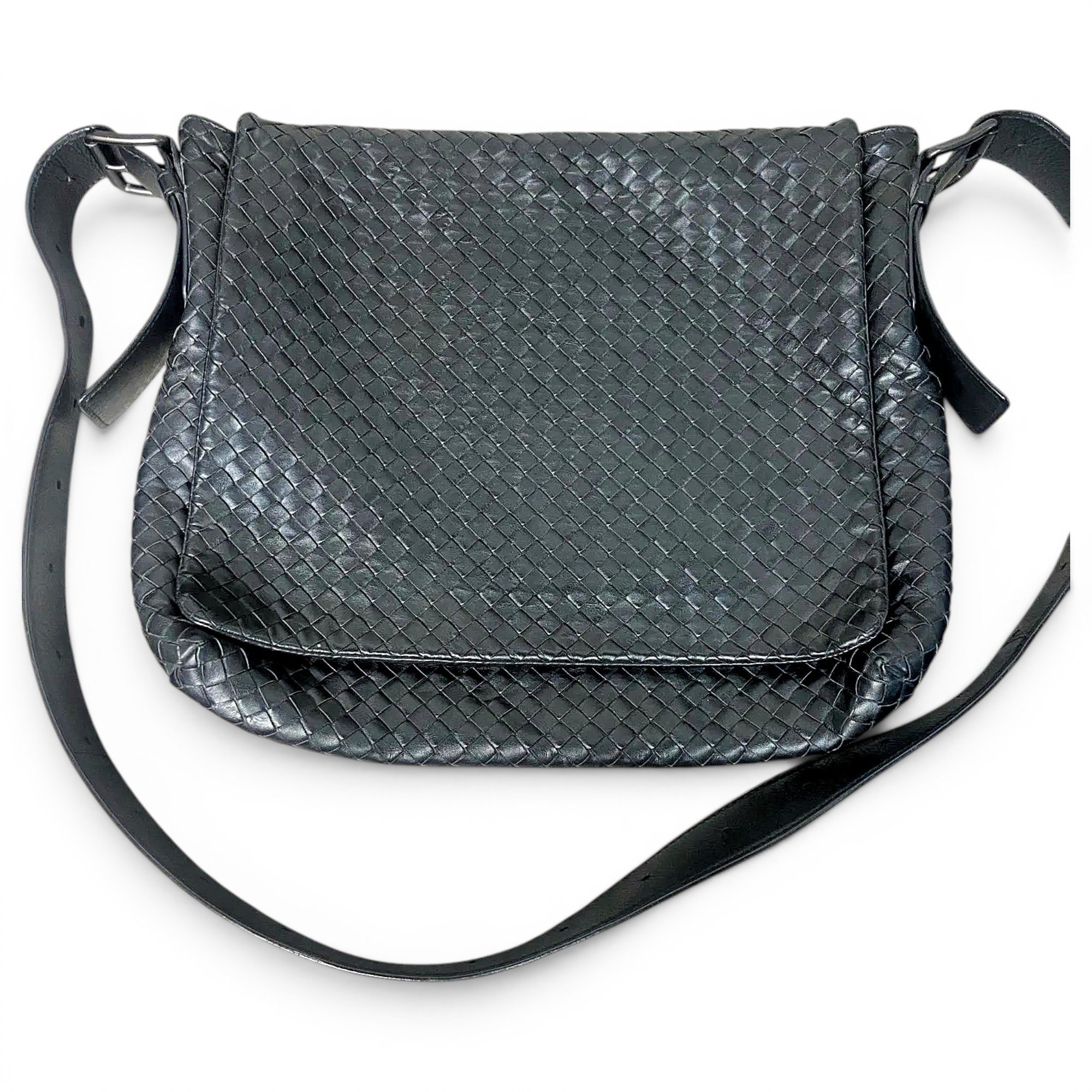 Window leather handbag