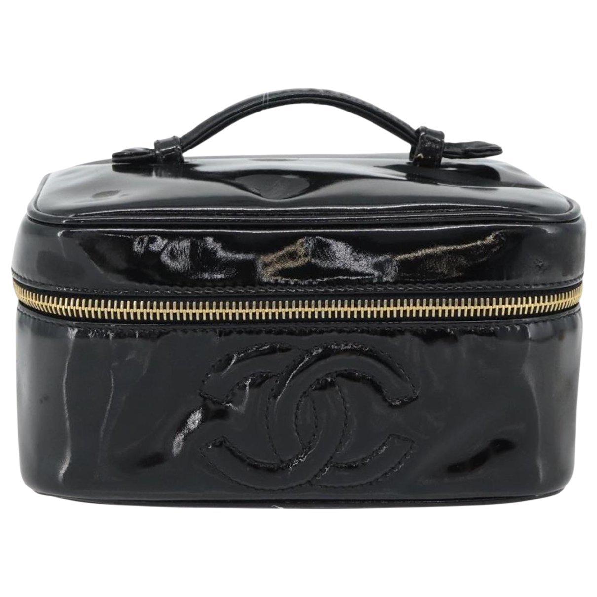 Vanity patent leather handbag