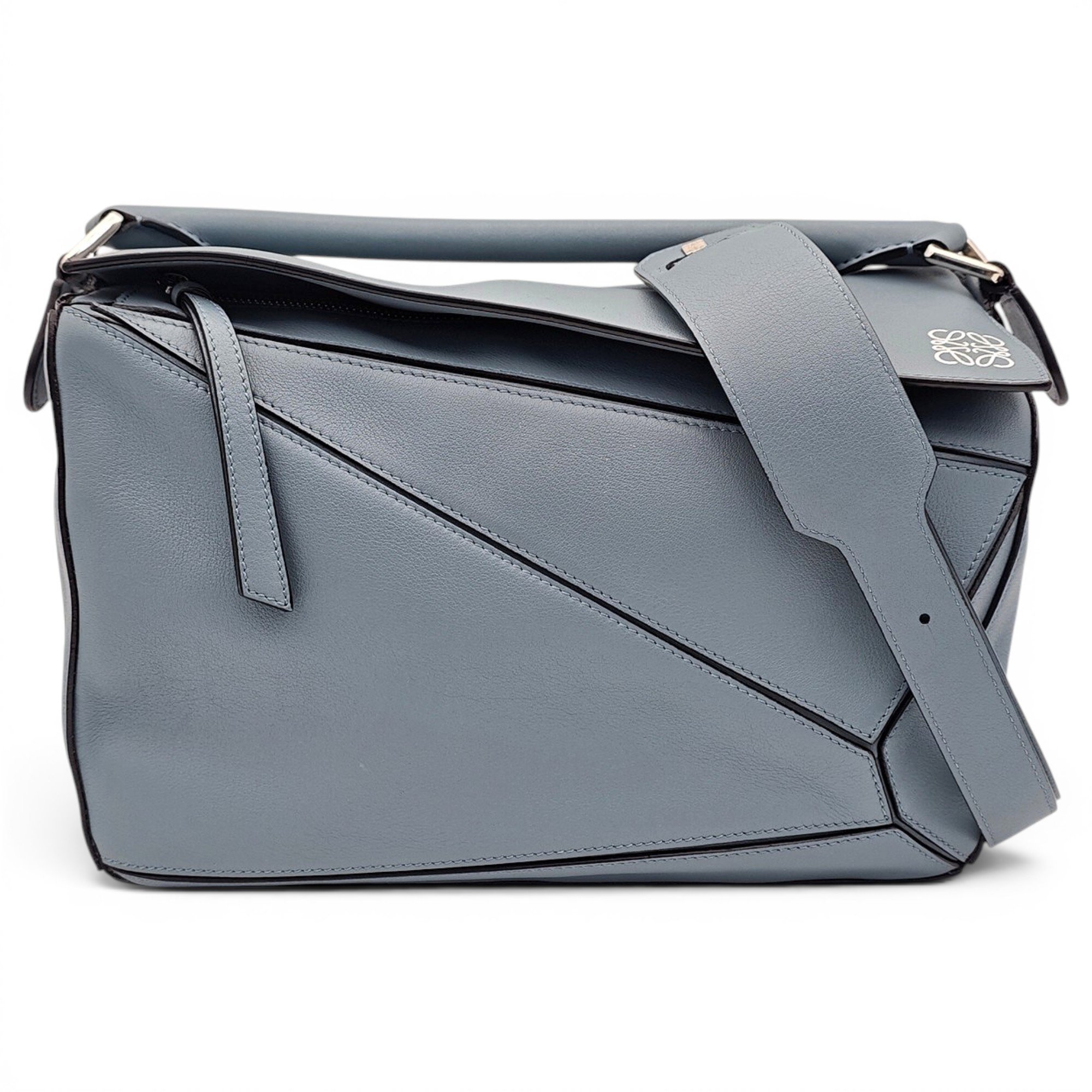 Puzzle leather handbag