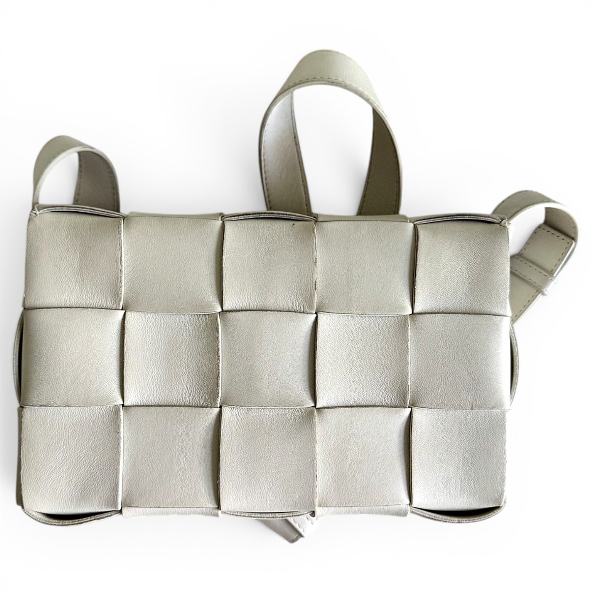 Cassette leather handbag